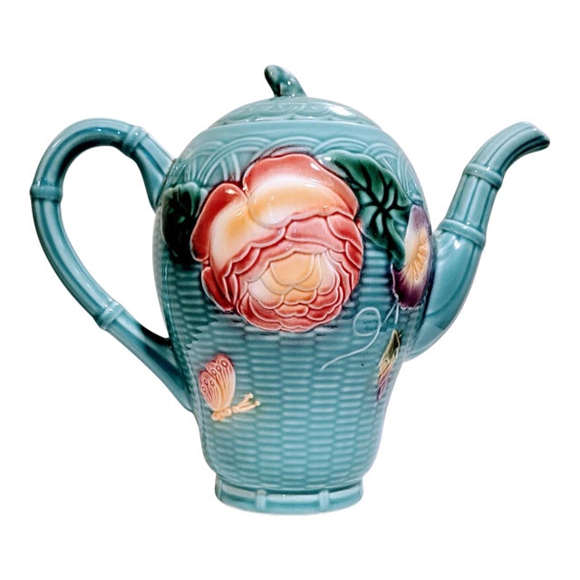 1940s Cafetiere Genevieve Lethu Porcelain Tea Pot For Sale