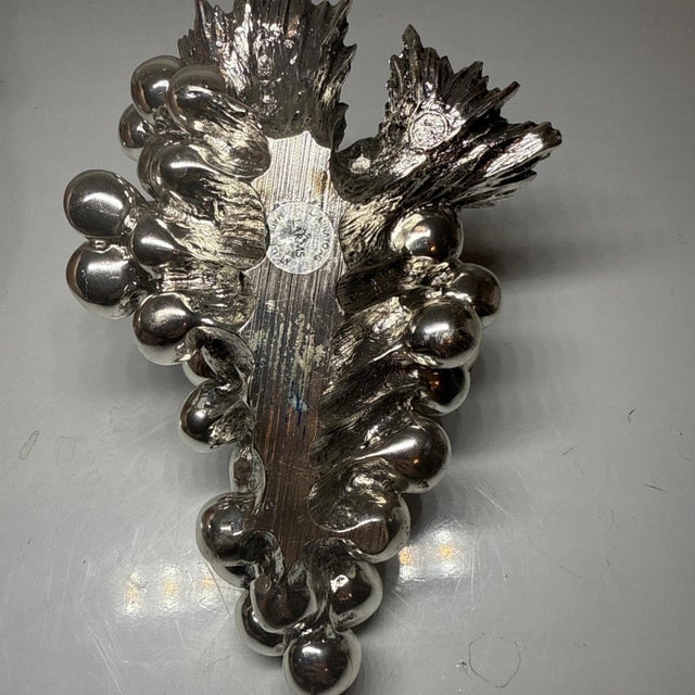 Laminato Ag Silver-Plate Grape Cluster Sculpture For Sale - Image 4 of 12