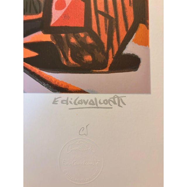 Contemporary Di Cavalcanti Posthumous Limited Edition Serigraph – O Morro For Sale - Image 3 of 4