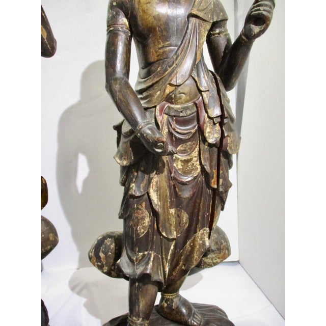 17th Century Japanese Dharma Guardian Figurines - A Pair of 2 For Sale In New York - Image 6 of 17