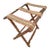 Vintage Turned Wood Folding Luggage Rack With Greek Key Tapestry Straps For Sale