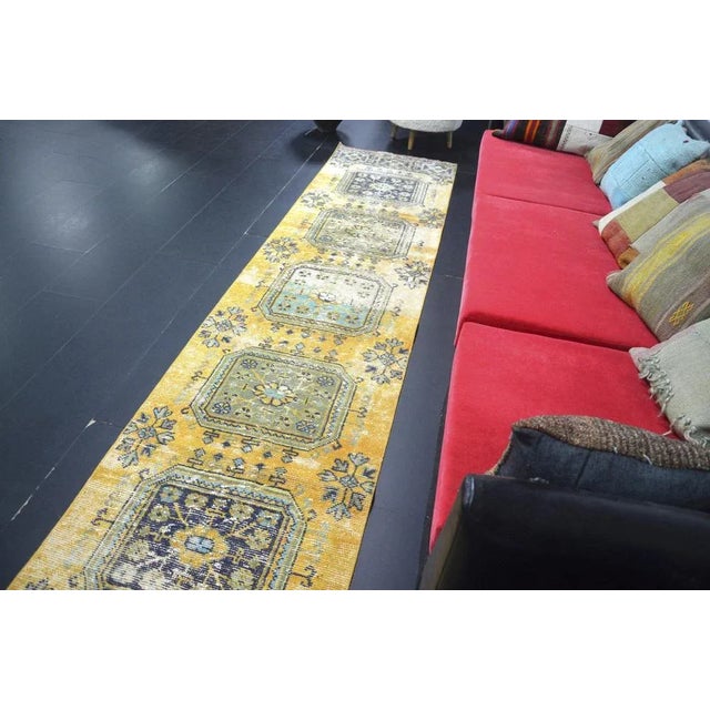 Orange Color Hallway, Entry Decor Handmade Runner Rug Size is ; 11’7 ft x 2’7 ft , 356 x 81 cm Vintage Turkish Anatolian...