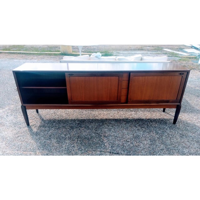 Vintage Midi Century Ribbon Mahogany Bramin Mobler Sideboard For Sale - Image 4 of 8