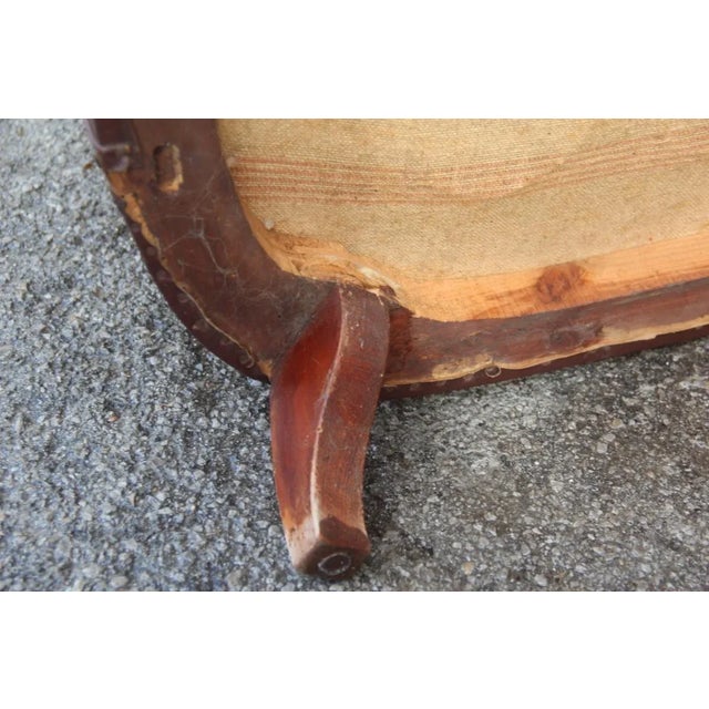 Set of Italian Armchairs with Wooden Feet, 1930s For Sale - Image 3 of 15