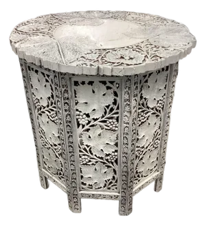 Moroccan Carved & Painted Table