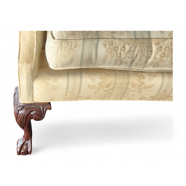 Classical Drexel Heritage Chippendale Camel Back Living Room Sofa, 1990s For Sale In New York - Image 6 of 14