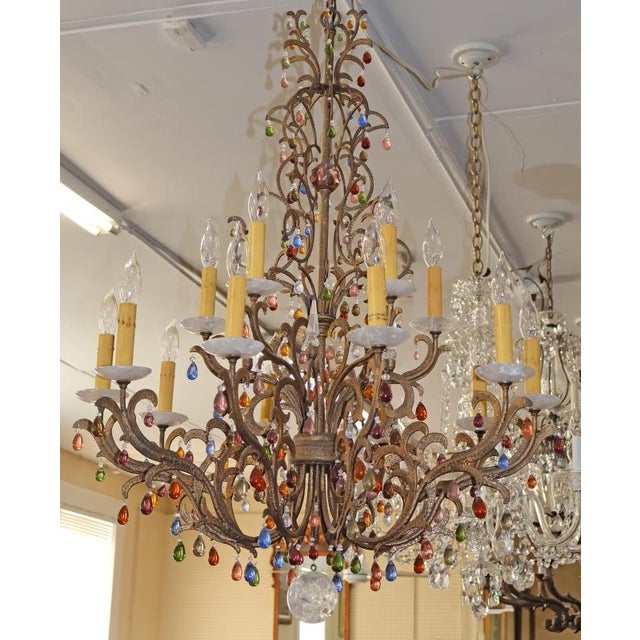 Schonbek Genisis 9882 Rock & Color Crystal 15 Light Chandelier For Sale - Image 4 of 17