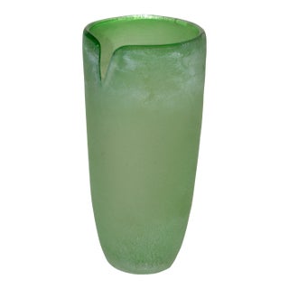Lilypad Scavo Art Glass Vase For Sale