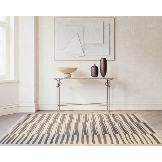 Textile Nakul Lines Natural 8' X 10' Area Rug For Sale - Image 7 of 8