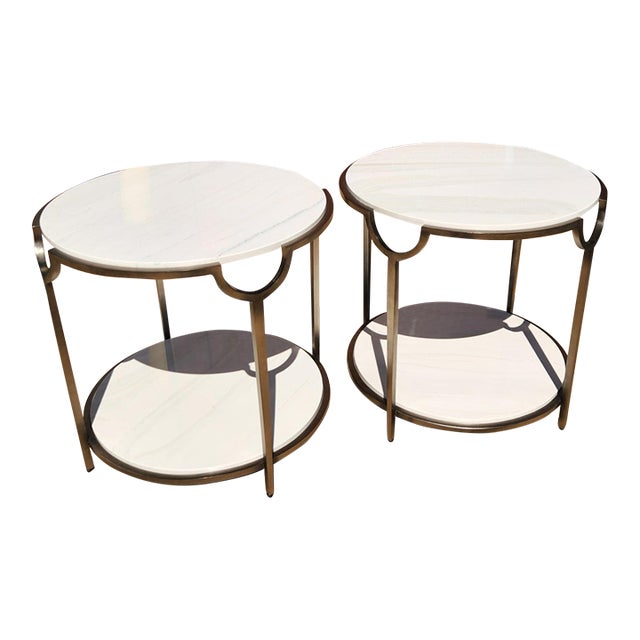 2 X Bernhardt Morello Side Tables For Sale