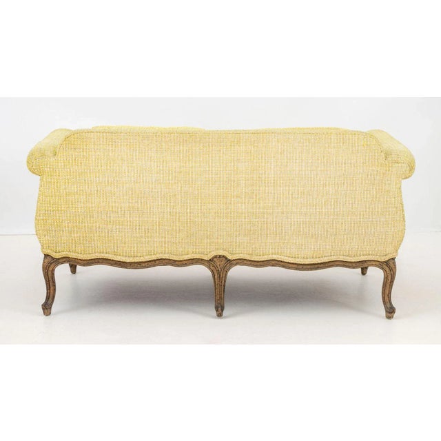 Late 20th Century French Provincial Style Chartreuse Sofa For Sale - Image 5 of 6