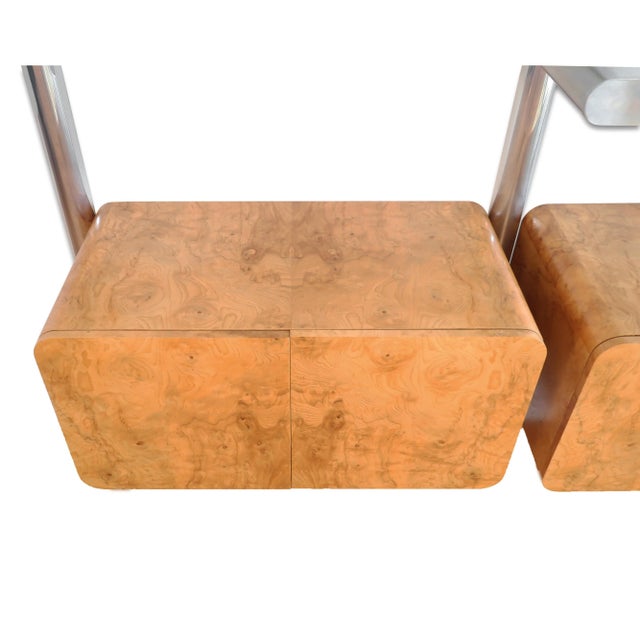 Silver 1970s Aluminum and Glass Orba Wall Unit by Janet Schweitzer for Pace Collection For Sale - Image 8 of 11