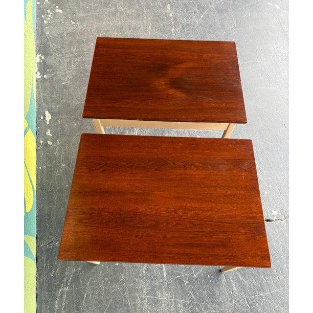 Mid 20th Century Mid Century Jens Risom for Knoll End Table Pair For Sale - Image 5 of 14