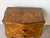Brown Vintage Italian Burl Olive Wood Parquetry Two-Drawer Miniature Chest With Shell Handles For Sale - Image 8 of 12