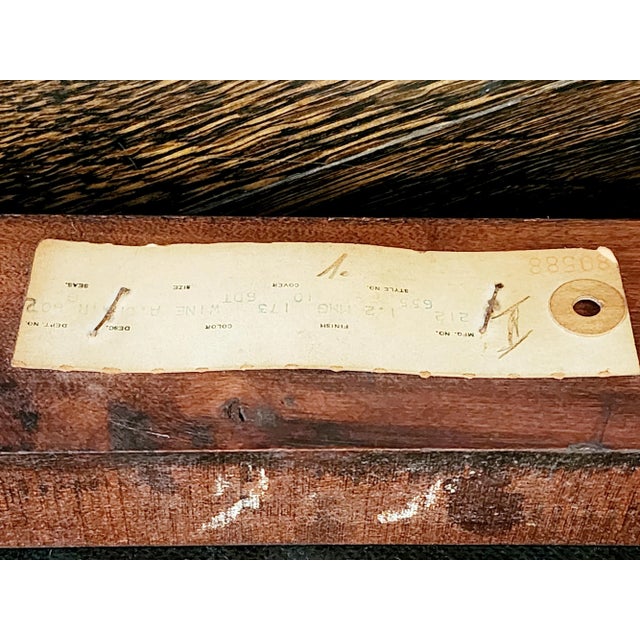 Antique Pair of Scroll Elbow Chairs in the Style of Duncan Phyfe Mahogany Damask Set of 2 For Sale - Image 15 of 16