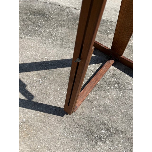 Brown Vintage Large Wood Easel by AncoBilt | Extendible + Fully Adjustable For Sale - Image 8 of 13