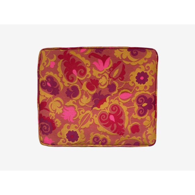 Wood Paul McCobb, Ebonized Wood, Fabric, Ottoman, Usa, 1950s For Sale - Image 7 of 8