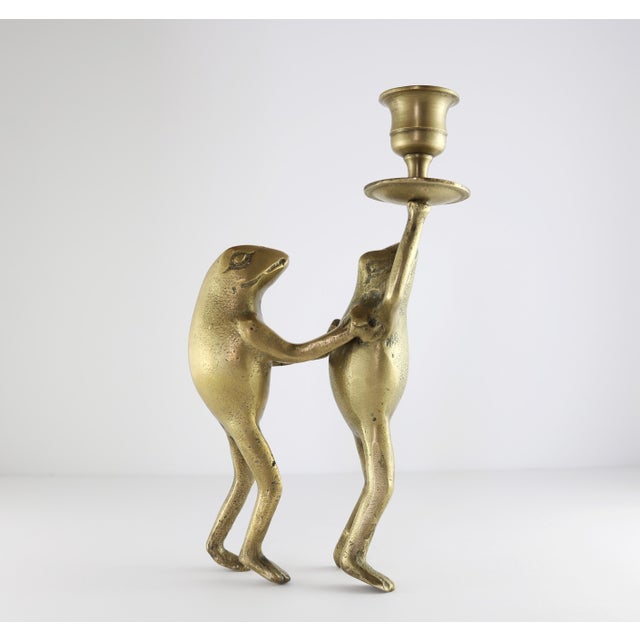 Vintage Brass Frogs Candle Holder Chairish