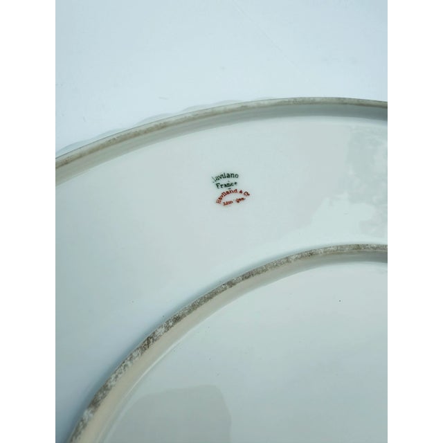 Haviland Limoges China Serving Platter - Gilt Trim Featuring Asparagus For Sale In Buffalo - Image 6 of 6