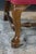 Late 20th Century Vintage Queen Anne Style Mahogany Wingback Club Library Accent Arm Chair Red For Sale - Image 5 of 18