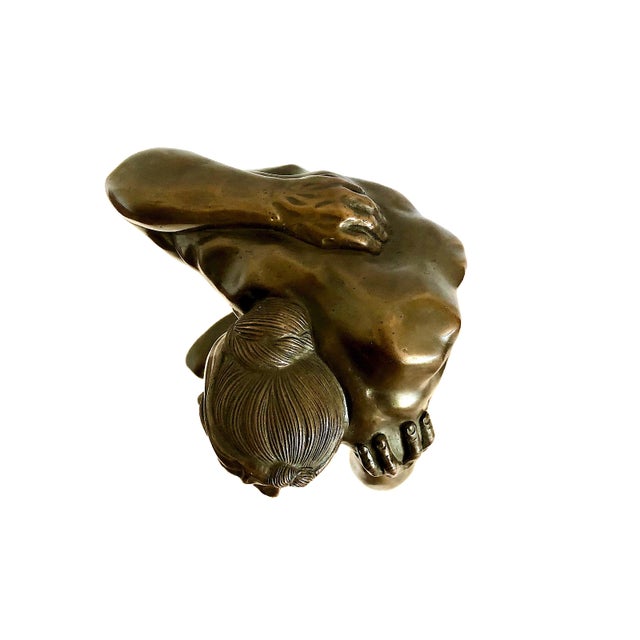 Vietnamese Bronze Sculpture of a Burdened Man, by Gia-Lợi For Sale - Image 9 of 14