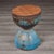 Hand-Forged Metal Hourglass Side Table With Wood Top For Sale - Image 10 of 11