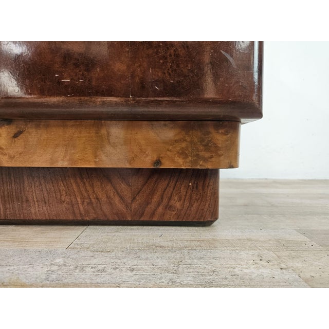 Art Deco Dressing Table in Walnut and Blond Walnut, 1940 For Sale - Image 14 of 16