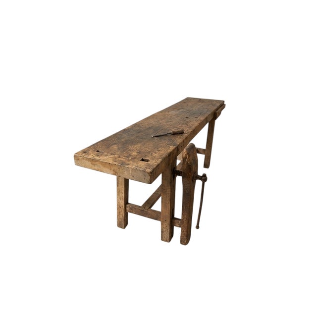Antique Carpenters Workbench, 1870 For Sale - Image 4 of 4
