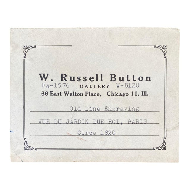 Set of Four Hand-Colored Engravings of Paris Landmarks, C. 1820, W. Russell Button Gallery, Chicago For Sale - Image 9 of 9