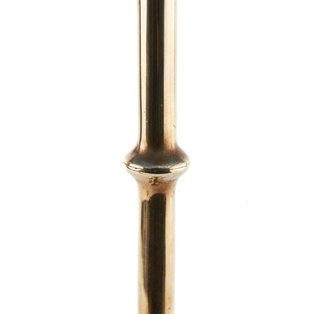 Late 19th Century Tall Antique Brass Candlesticks, 1890, Set of 2 For Sale - Image 5 of 7