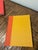 Vintage Citrus Monochromatic Hardcover Book Stack - Set of 3 - Tangerine Orange & Lemon Yellow - Mid-Century Nyc Counterculture Decor For Sale - Image 11 of 12