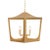 Contemporary Matthew Izzo Home - Wimble Hand Gilded Gold Leaf & Brass Lantern Pendant For Sale - Image 3 of 5