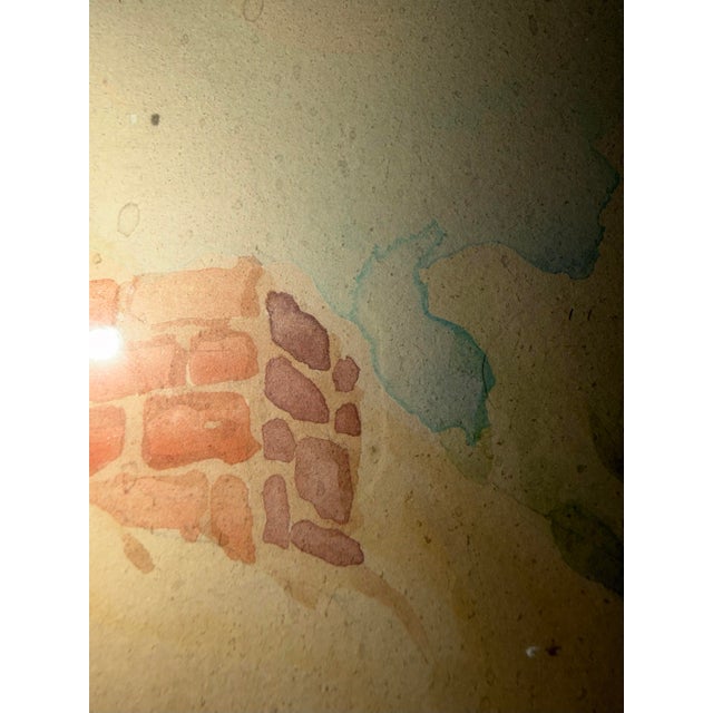 1938 Original Folk Art Watercolor Painting by Boris Kryloff For Sale In Boston - Image 6 of 10