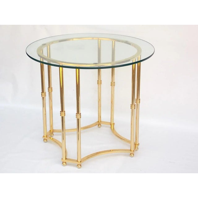 Hollywood Regency Brass Side Table For Sale - Image 12 of 12