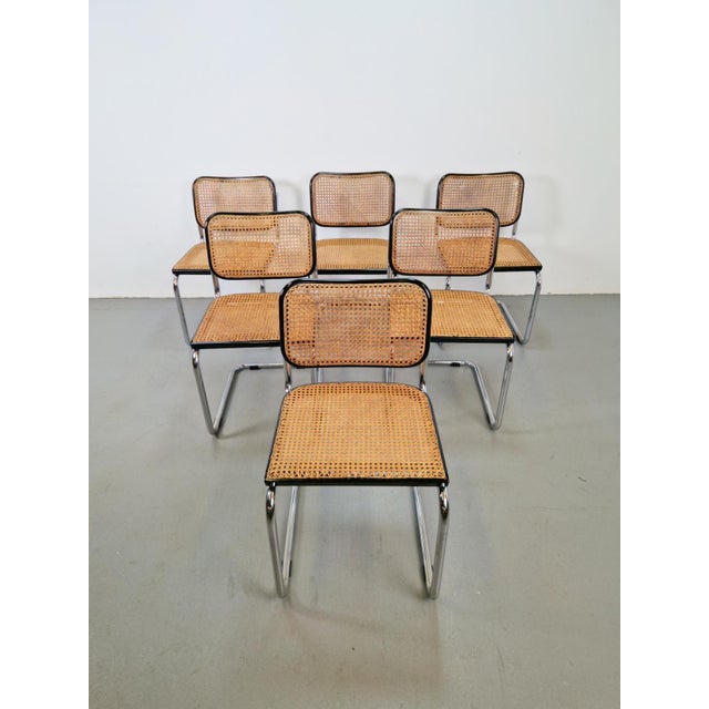 Cesca Chairs by Marcel Breuer for Knoll, Italy, 1970s, Set of 6 For Sale - Image 12 of 18
