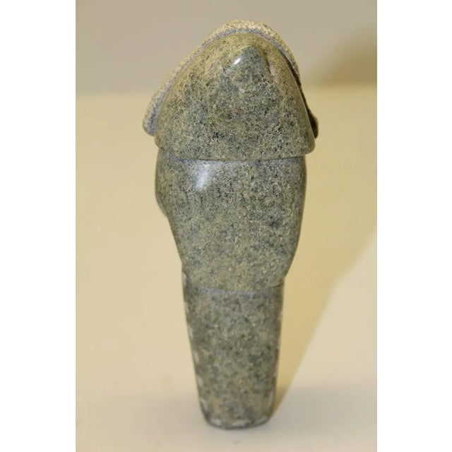 Stone Mid 20th Century Youtie Sudloo Carved Figures - Set of 2 For Sale - Image 7 of 11