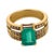 Contemporary Vintage Gia 2.15 Carat Colombian Emerald Diamond 18k Yellow Gold Ring, Size 6.5 For Sale - Image 3 of 5