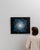 20th Century Belgian Black Geometric Abstract Vintage Painting With Metal Frame by Rene Berdal For Sale - Image 9 of 18