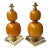 Contemporary Pair of Brass and Orange Murano Glass Bulbs Lamps, Italy For Sale