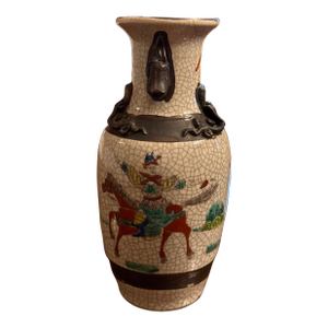 Nanking Famille Verte Crackle Vase