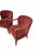Wood Vintage Oak and Damask Velvet Armchairs, 1960s, Set of 2 For Sale - Image 7 of 13