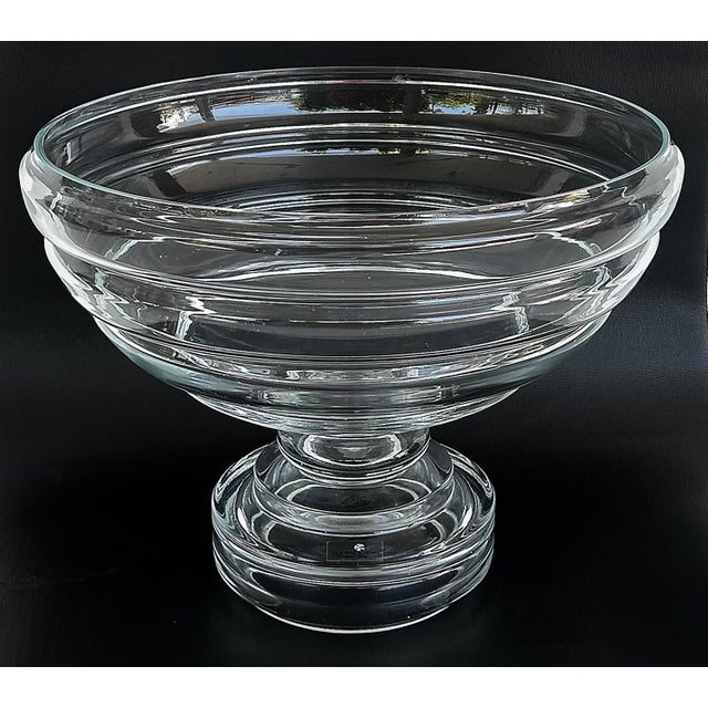 Contemporary Large Blown Glass Centerpiece Bowl by Global Views Made in Portugal For Sale - Image 3 of 10