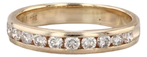 0.80ctw Diamond Wedding Band 14k Yellow Gold Size 7.5 Stackable Anniversary Ring