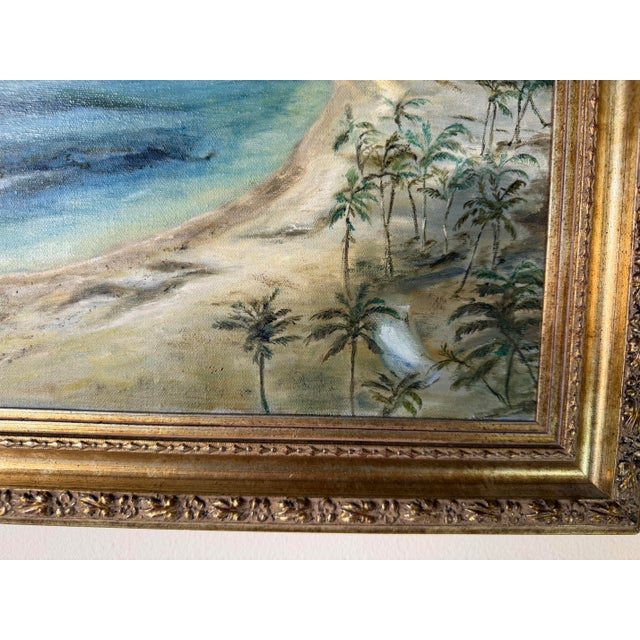 1982 Vintage Yarda Grish Impressionist Coastal Landscape Oil on Canvas Painting – Signed & Framed For Sale - Image 9 of 12