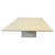 This is an elegant set of two square coffee tables crafted entirely from natural beige Italian travertine. For sale...
