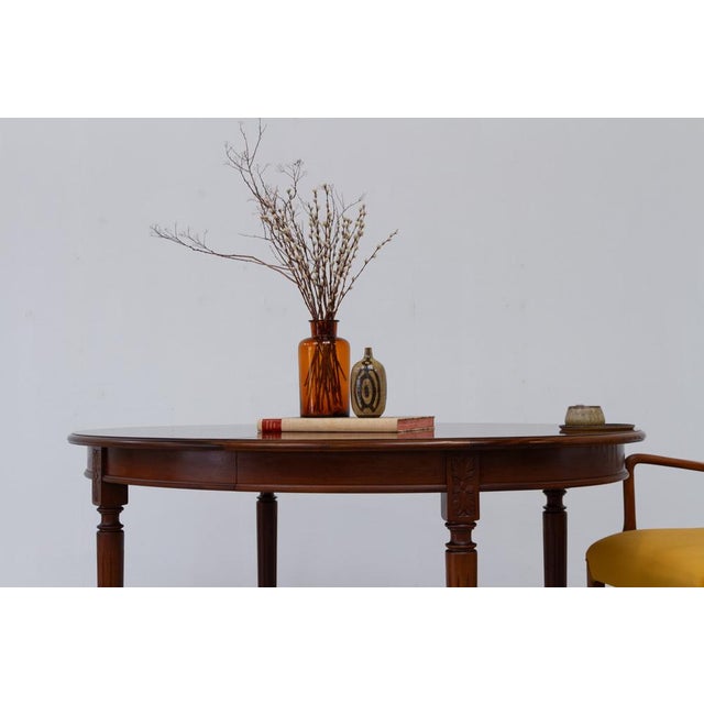 Danish Hepplewhite Oval Mahogany Dining Table from Farre Møbelfabrik, 1970s For Sale - Image 12 of 18