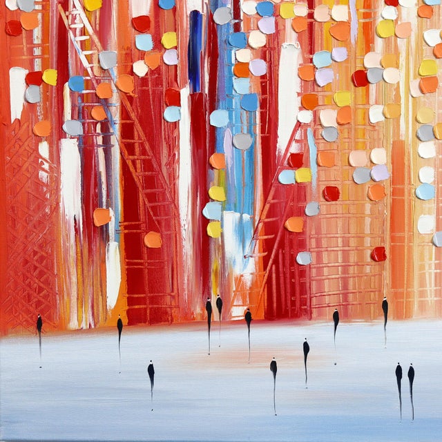 Sunset Motion - Abstract Color Drenched Figurative Textured Impasto Original Artwork by Ekaterina Ermilkina For Sale - Image 4 of 9