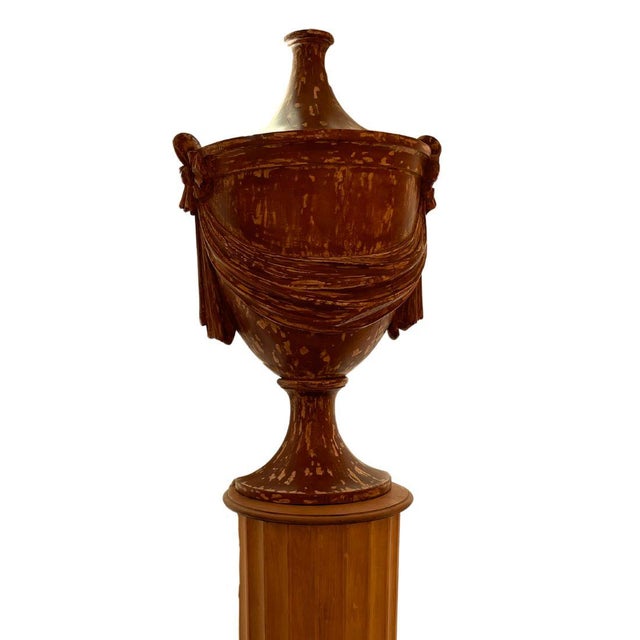 Vintage Orb and Pedestal With Storage For Sale - Image 4 of 4