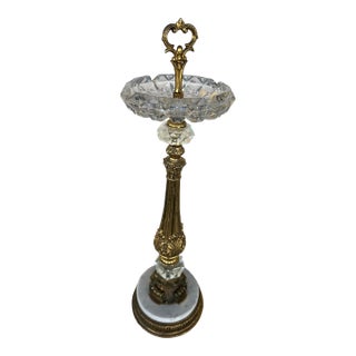Mid 20th Century Hollywood Regency Gilt Style. Floor Ashtray Stand For Sale