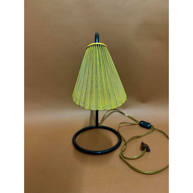 Perforated metal lacquered yellow and black I have official proof of authenticity such as vintage catalogs, designer...